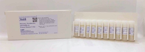 SRM 3668  冷凍人尿中的汞、高氯酸鹽和碘化物標準品