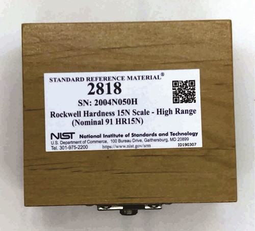 SRM 2818  洛氏硬度15N刻度-高量程(標(biāo)稱91 HR15N)