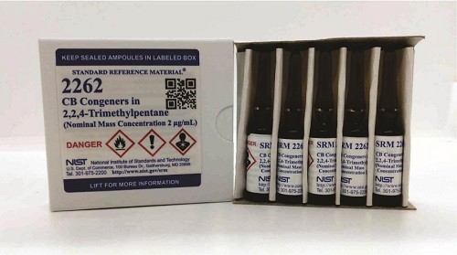 SRM 2262  2，2，4-三甲基戊烷中的氯化聯苯同系物標準品(標稱質量濃度為2μg/mL)